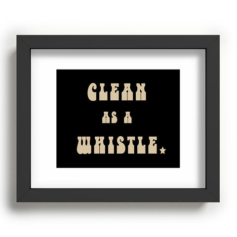 Allie Falcon Clean as a Whistle in Black Recessed Framing Rectangle