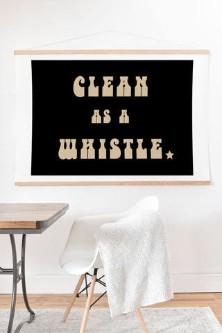 Allie Falcon Clean as a Whistle in Black Art Print And Hanger
