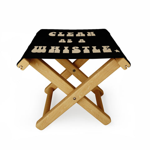 Allie Falcon Clean as a Whistle in Black Folding Stool
