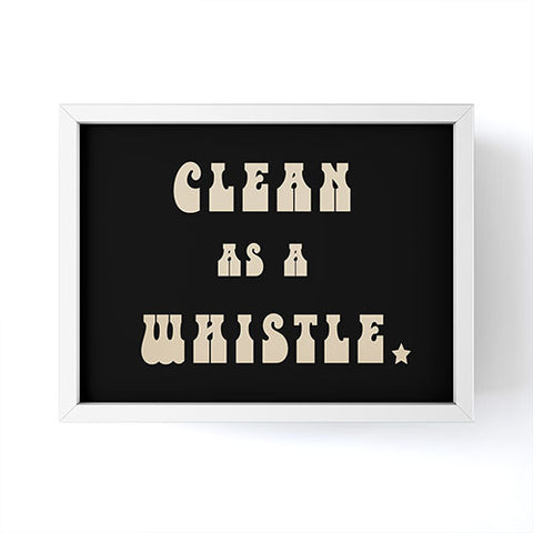 Allie Falcon Clean as a Whistle in Black Framed Mini Art Print