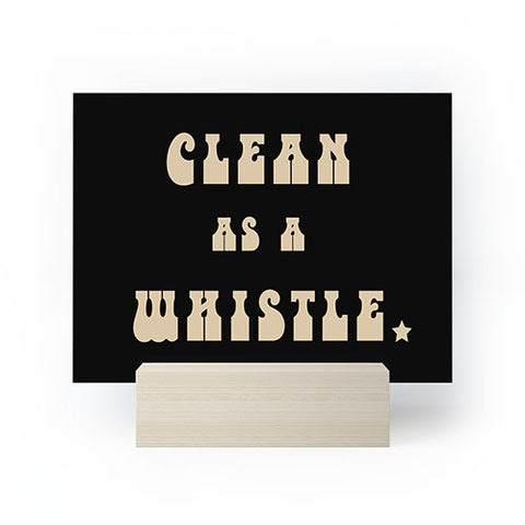 Allie Falcon Clean as a Whistle in Black Mini Art Print