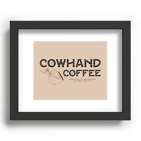 Allie Falcon Cowhand Coffee Rustic Recessed Framing Rectangle