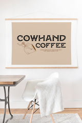 Allie Falcon Cowhand Coffee Rustic Art Print And Hanger