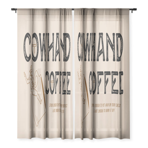 Allie Falcon Cowhand Coffee Rustic Sheer Non Repeat