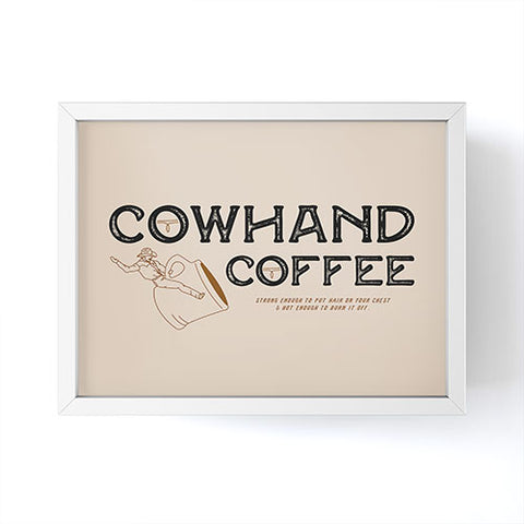 Allie Falcon Cowhand Coffee Rustic Framed Mini Art Print