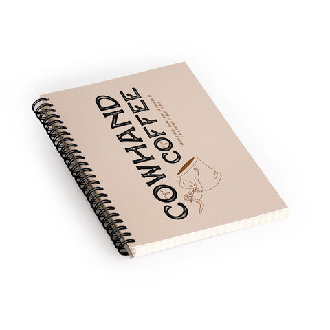 Allie Falcon Cowhand Coffee Rustic Spiral Notebook