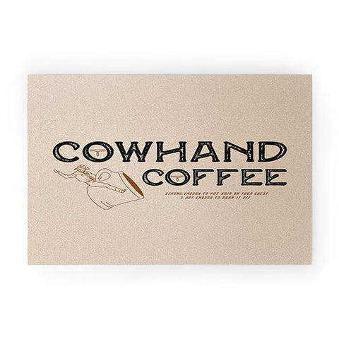 Allie Falcon Cowhand Coffee Rustic Welcome Mat
