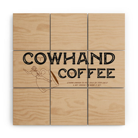 Allie Falcon Cowhand Coffee Rustic Wood Wall Mural