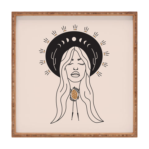 Allie Falcon Desert Angel in Black Cream Square Tray