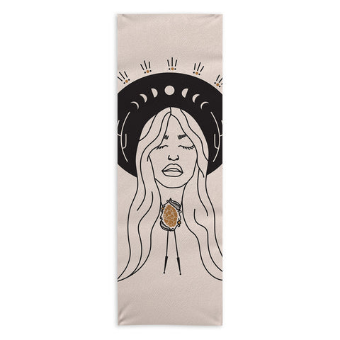 Allie Falcon Desert Angel in Black Cream Yoga Towel
