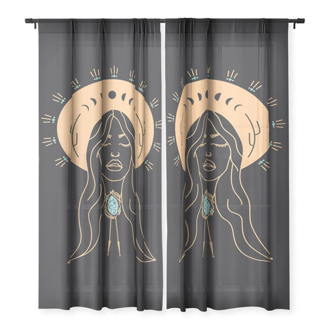 Allie Falcon Desert Angel in Peach Grey Sheer Non Repeat