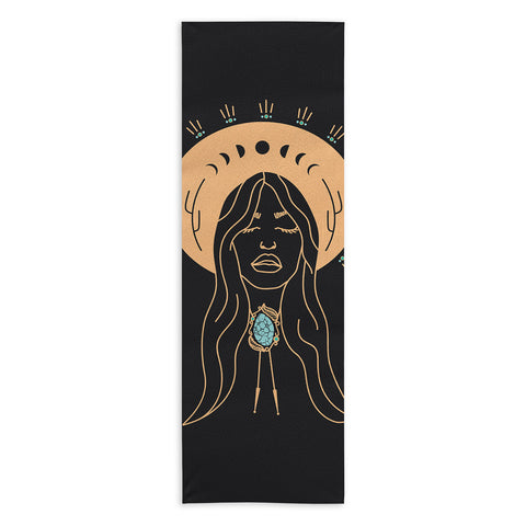 Allie Falcon Desert Angel in Peach Grey Yoga Towel