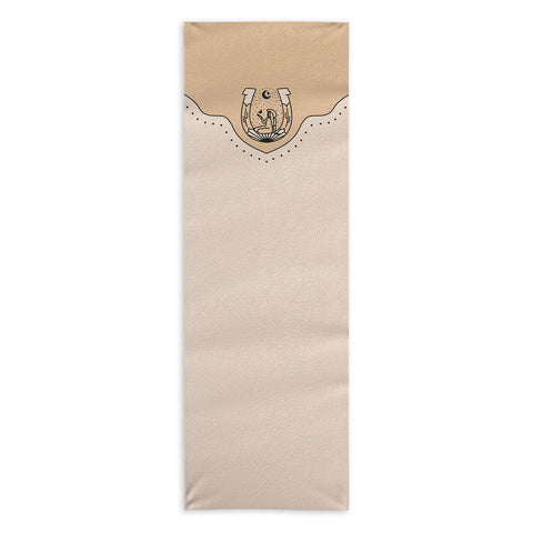 Allie Falcon Good Fortune Gal Neutral Yoga Towel