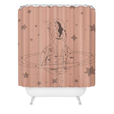 Allie Falcon Janet From Another Planet Shower Curtain