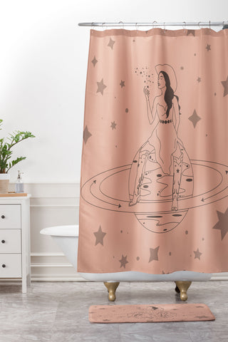 Allie Falcon Janet From Another Planet Shower Curtain And Mat