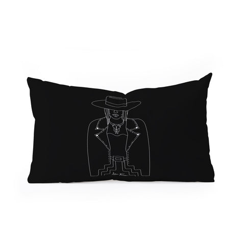 Allie Falcon Lady Outlaw I Oblong Throw Pillow