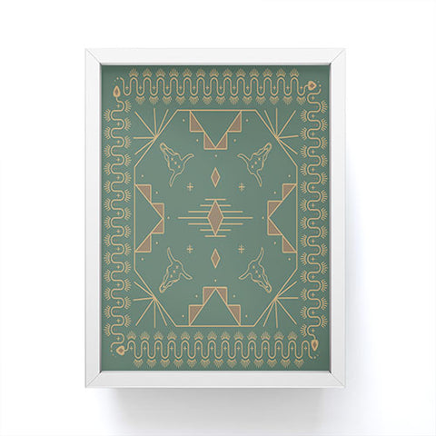 Allie Falcon Lost Desert Green Framed Mini Art Print
