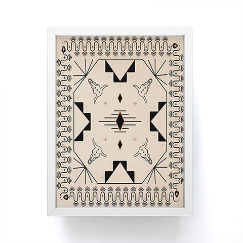 Allie Falcon Lost Desert Tile Black Camel Framed Mini Art Print