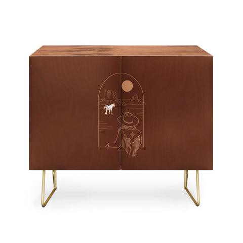 Allie Falcon Lost Pony in Burnt Clay Credenza