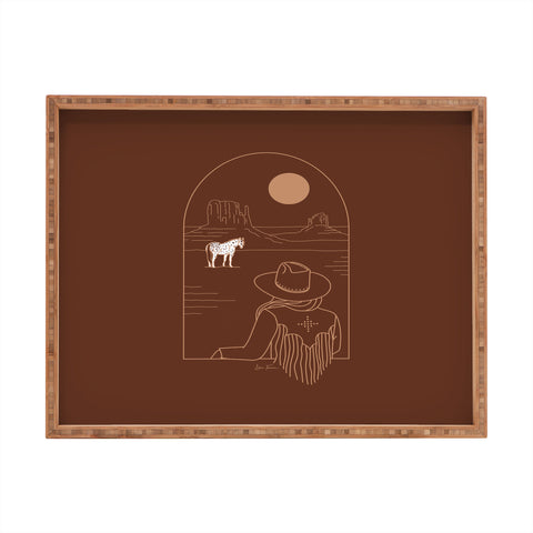 Allie Falcon Lost Pony in Burnt Clay Rectangular Tray
