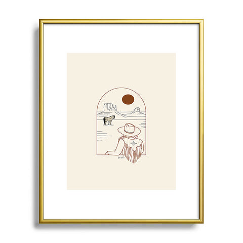 Allie Falcon Lost Pony Rustic Metal Framed Art Print