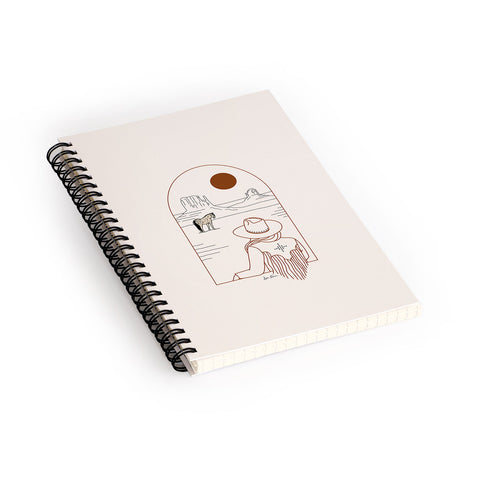 Allie Falcon Lost Pony Rustic Spiral Notebook