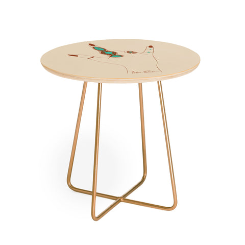 Allie Falcon Love Language Round Side Table