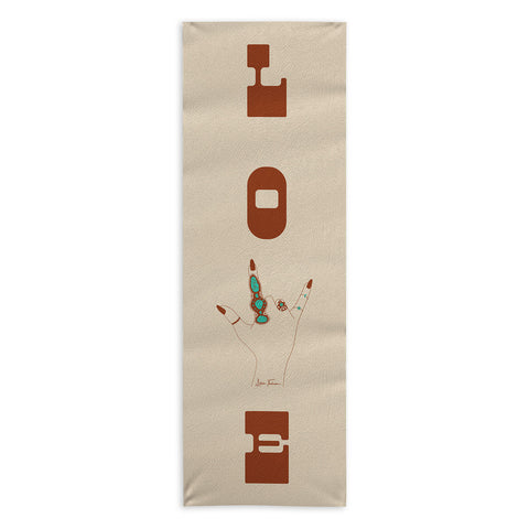 Allie Falcon Love Language Yoga Towel