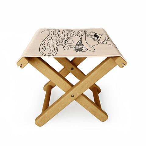 Allie Falcon Love or Die Tryin Cowhand Black Folding Stool