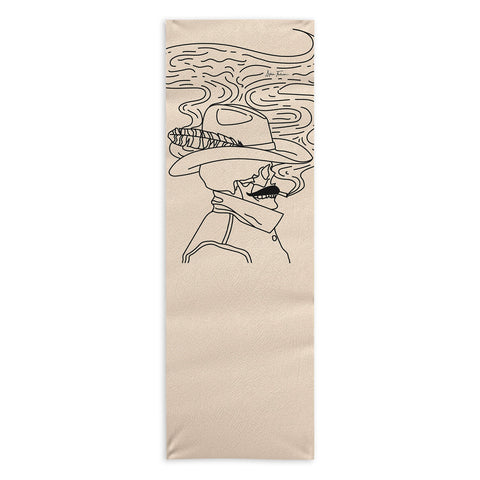 Allie Falcon Love or Die Tryin Cowhand Black Yoga Towel