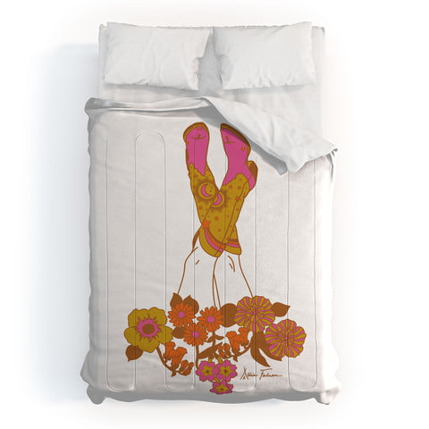 Allie Falcon Love Stoned Cowboy Boots Comforter