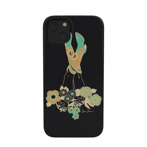 Allie Falcon Love Stoned Cowboy Boots Emerald Phone Case