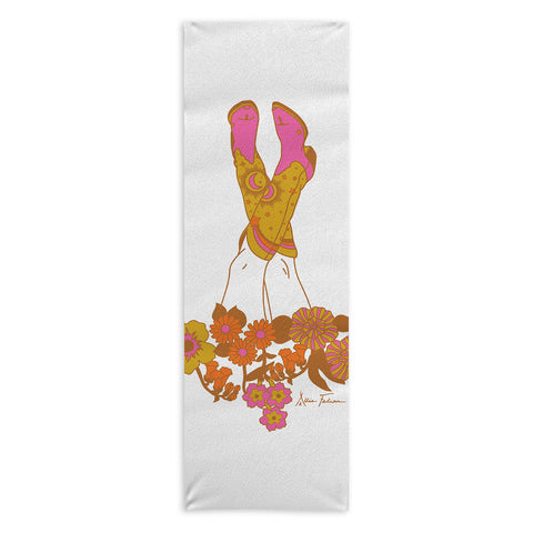 Allie Falcon Love Stoned Cowboy Boots Yoga Towel