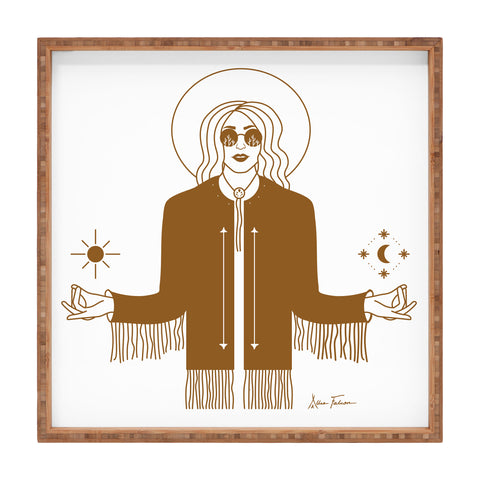 Allie Falcon Queen of the Cosmos Square Tray