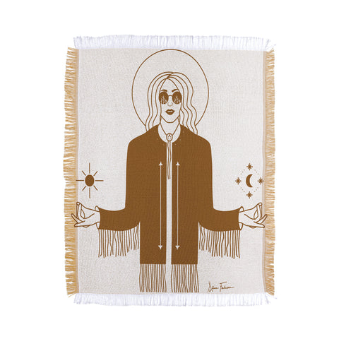 Allie Falcon Queen of the Cosmos Throw Blanket