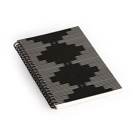 Allie Falcon Southwestern Minimalist Black Spiral Notebook