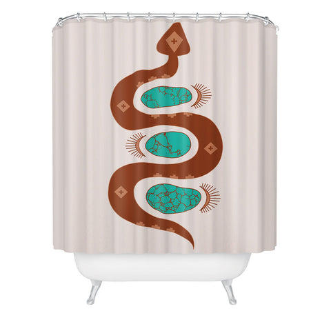 Allie Falcon Southwestern Slither Shower Curtain