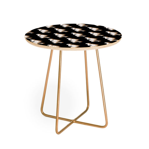 Allie Falcon Space Cowboy Black white cam Round Side Table