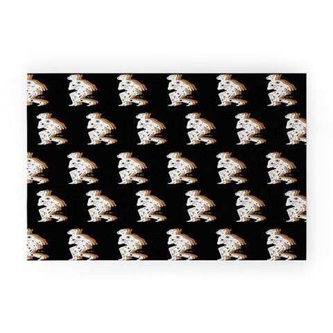 Allie Falcon Space Cowboy Black white cam Welcome Mat