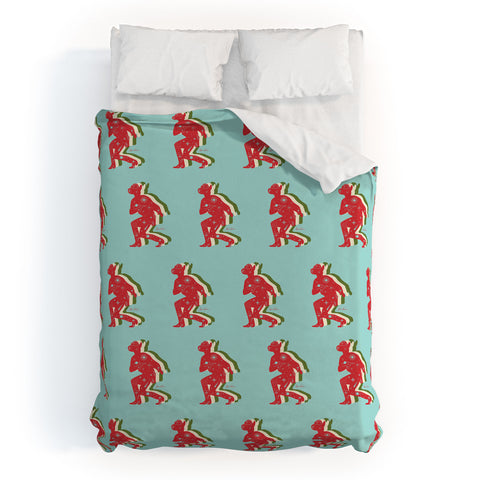 Allie Falcon Space Cowboy Holiday Edition Duvet Cover