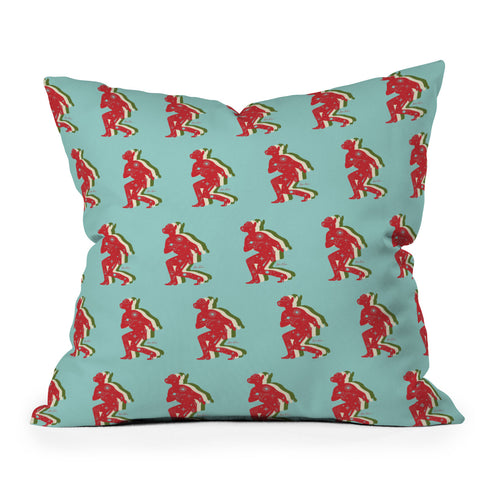 Allie Falcon Space Cowboy Holiday Edition Throw Pillow