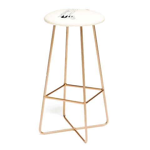 Allie Falcon Talking to the Moon Rustic Bar Stool