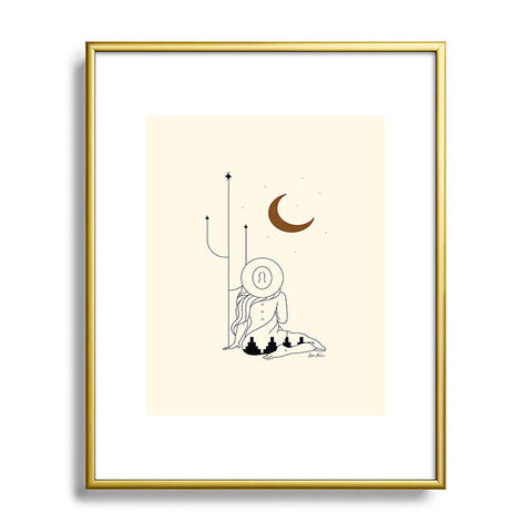 Allie Falcon Talking to the Moon Rustic Metal Framed Art Print