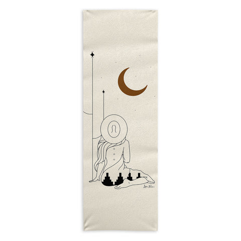 Allie Falcon Talking to the Moon Rustic Yoga Towel