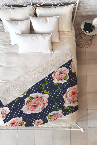 Allyson Johnson 1940s style Fleece Throw Blanket