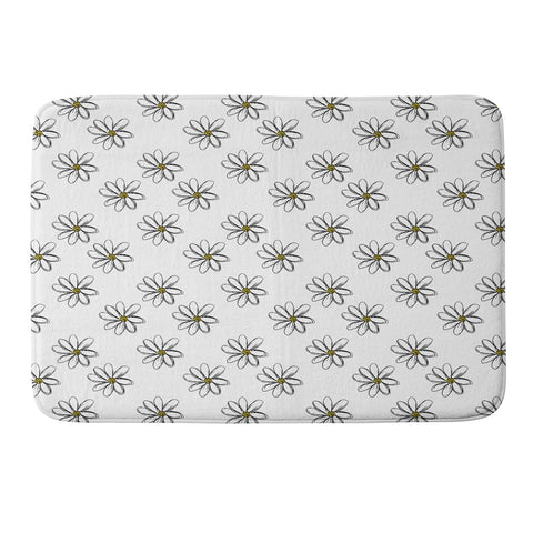 Allyson Johnson 70s daises Memory Foam Bath Mat