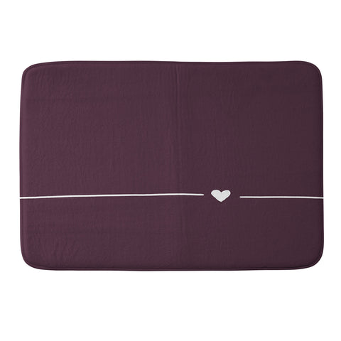 Allyson Johnson A little heart Memory Foam Bath Mat