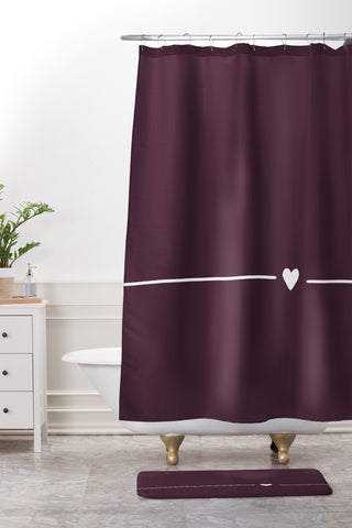 Allyson Johnson A little heart Shower Curtain And Mat
