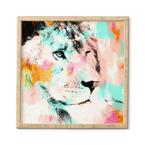Allyson Johnson Abstract Lion 2 Framed Wall Art