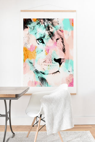 Allyson Johnson Abstract Lion 2 Art Print And Hanger